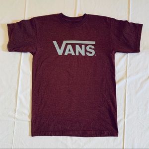Vans Classic Logo Skateboard T-Shirt Red Size S